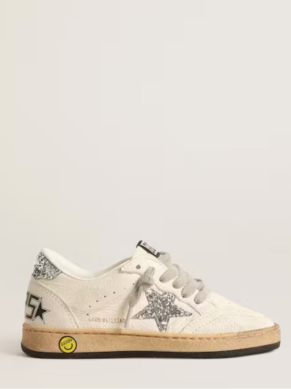 Ball Star Young in nappa with silver glitter star and heel size 30/12.5